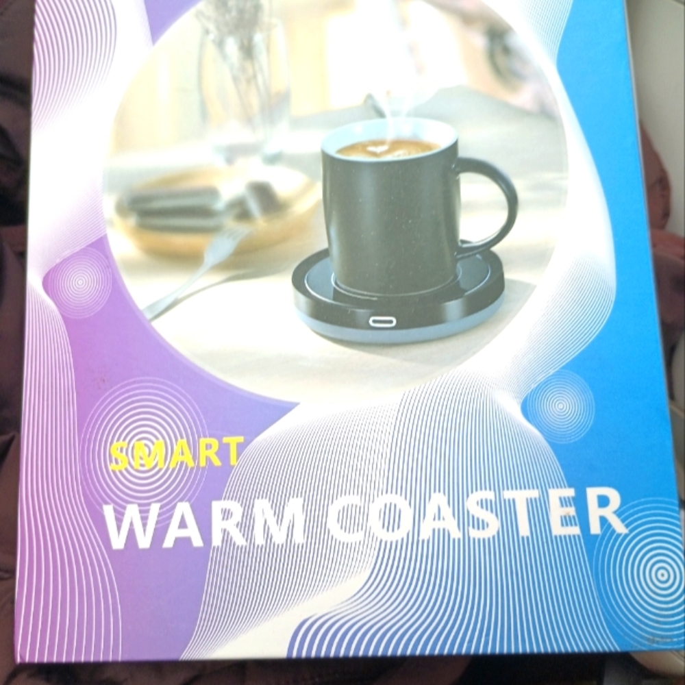 Smart Warm Coaster - Black With Free Select Porcelain Cup Listed Separately